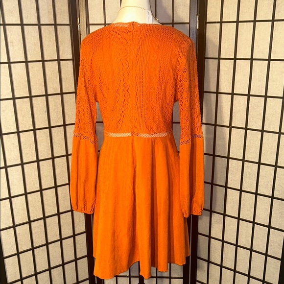 SHEIN Vibrant Orange Long Sleeve Dress - Picture 13 of 16